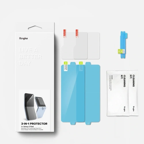 Buy Protector Kit Ringke 3in1 Protector Samsung Galaxy Z Flip 6 Clear [2 PACK] - RGK2005 - {ean13} - Home Screen Store Europe