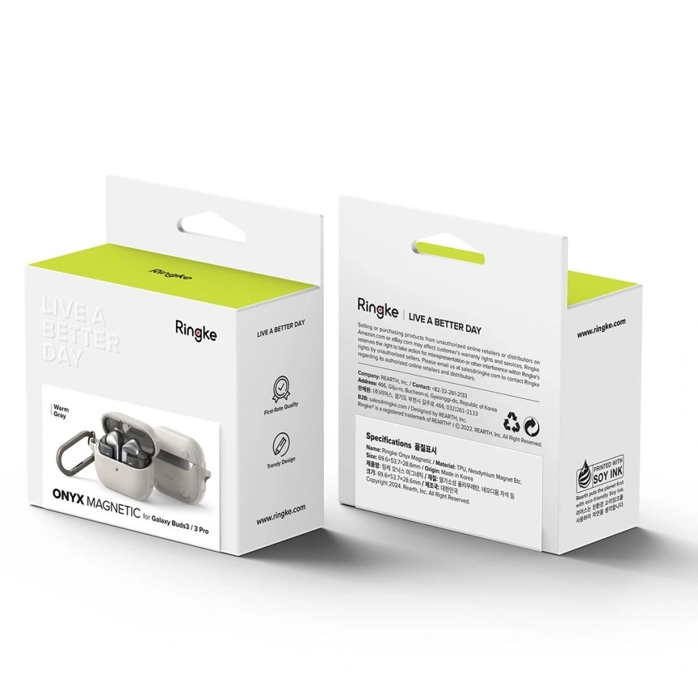 Etui Ringke Onyx Magnetic MagSafe Samsung Galaxy Buds 3 / 3 Pro Warm Grey - Galaxy Buds - Ringke