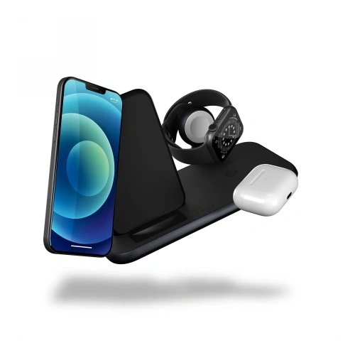 Kup Stacja ładująca ZENS Aluminium 4w1 Stand Wireless Charger 45W czarna - ZENS23 - {ean13} - Sklep Home Screen
