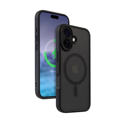 Kup Crong Apple Husă Hybrid Frost MAG Cover MagSafe iPhone 16 negru - CRG786 - {ean13} - Sklep Home Screen