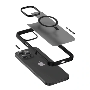 Kup Etui Crong Hybrid Frost MAG Cover MagSafe Apple iPhone 16 czarny - CRG786 - {ean13} - Sklep Home Screen