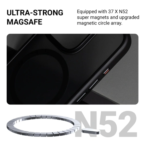Kup Etui Crong Hybrid Frost MAG Cover MagSafe Apple iPhone 16 černé - CRG786 - {ean13} - Sklep Home Screen