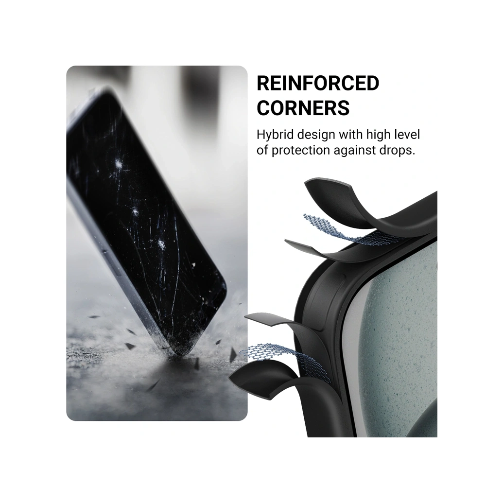 Etui Crong Hybrid Frost MAG Cover MagSafe Apple iPhone 16 Pro czarny - iPhone 16 Pro - Crong