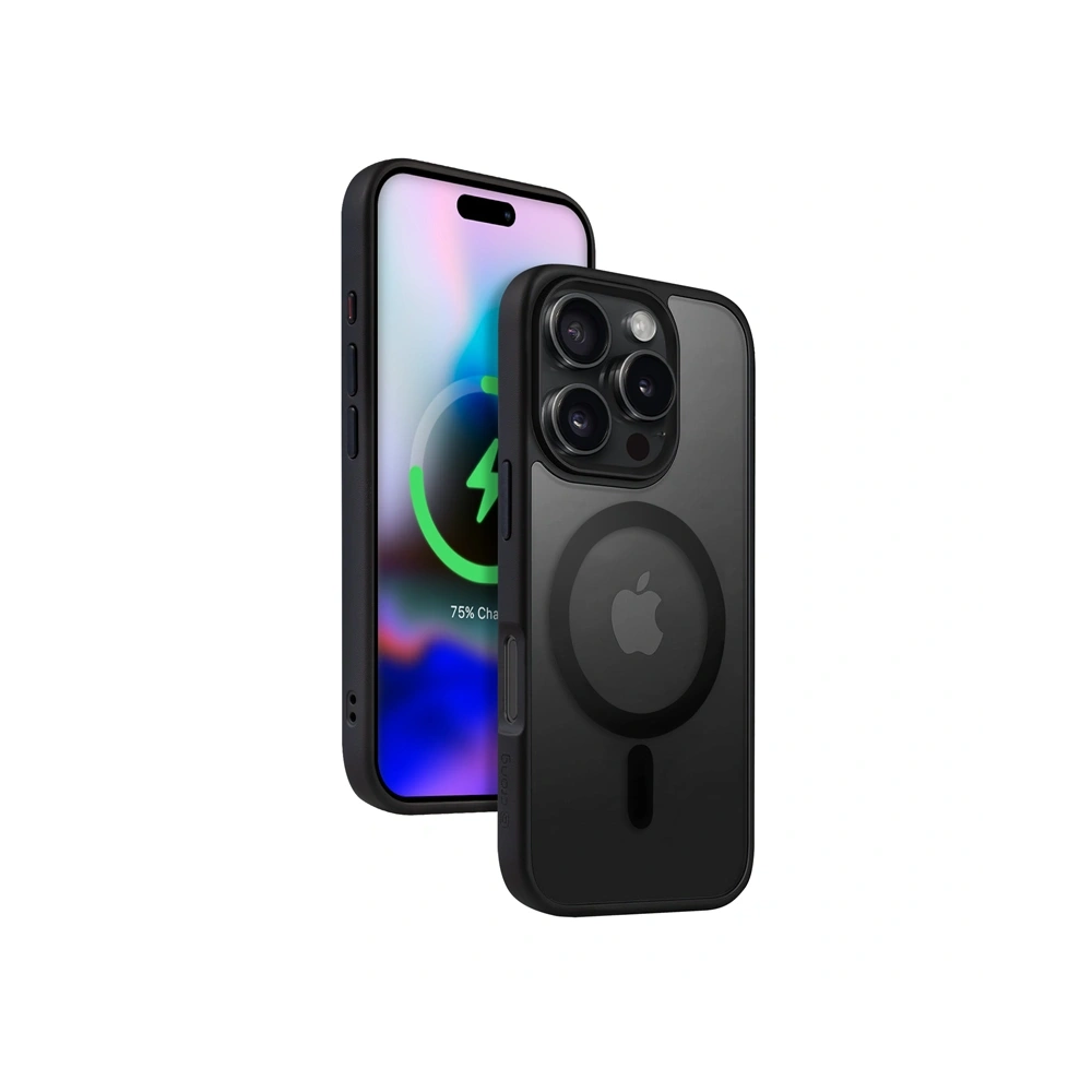 Etui Crong Hybrid Frost MAG Cover MagSafe Apple iPhone 16 Pro Max czarny - iPhone 16 Pro Max - Crong