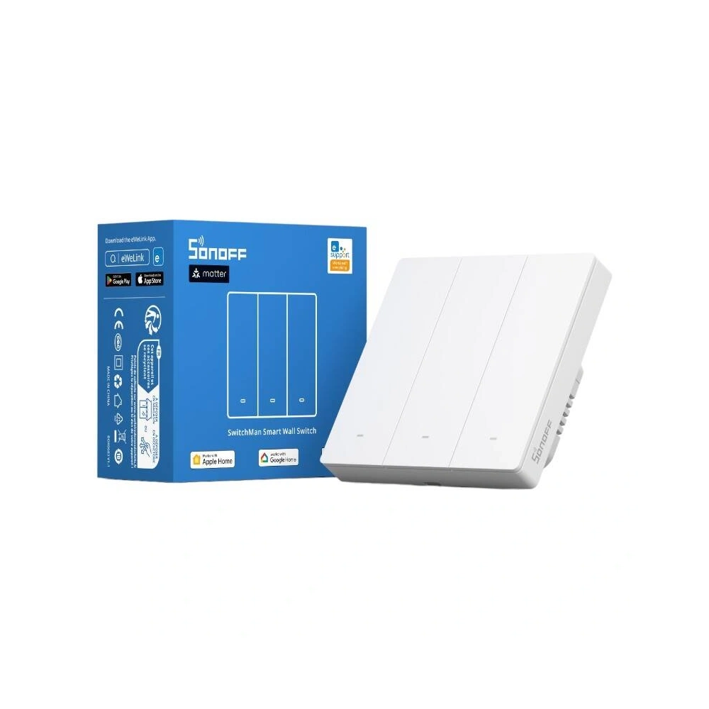 Inteligentny przełącznik ścienny M5-3C-86W Matter (3-kanałowy) - Przełączniki - Sonoff