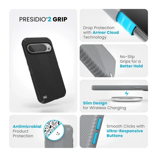 Kup Etui Speck Presidio2 Grip Google Pixel 9 / Google Pixel 9 Pro czarny - SPK612 - {ean13} - Sklep Home Screen