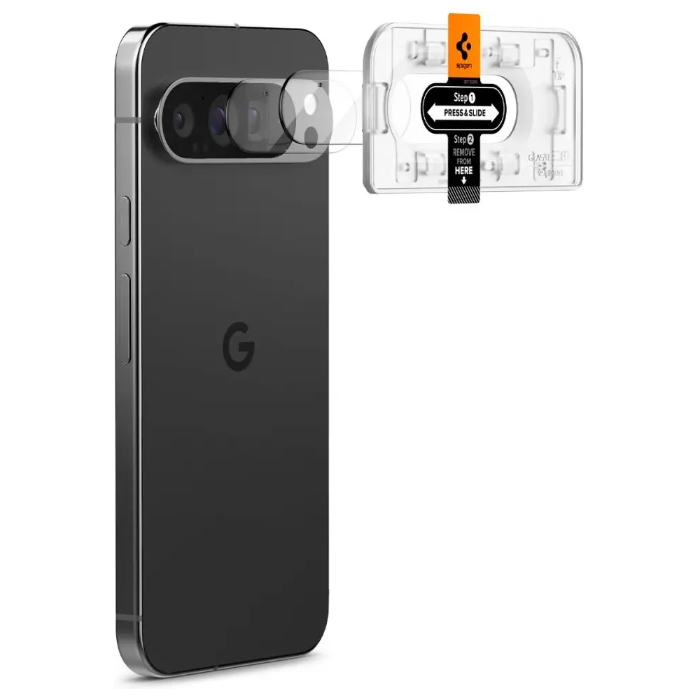 Szkło hartowane na aparat Spigen Optik.tr ez Fit Camera Protector Google Pixel 9 Pro XL Crystal Clear [2 PACK] - Pixel 9 Pro XL - Spigen