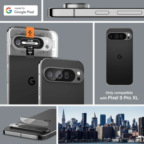 Buy Tempered Camera Glass Spigen Optik.tr ez Fit Camera Protector Google Pixel 9 Pro XL Crystal Clear [2 PACK] - SPN3512 - {ean13} - Home Screen Store Europe