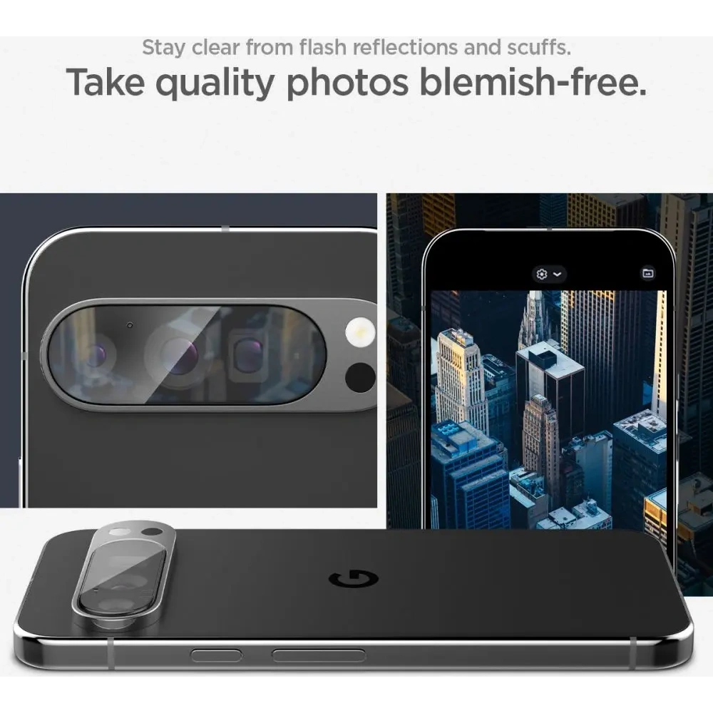 Szkło hartowane na aparat Spigen Optik.tr ez Fit Camera Protector Google Pixel 9 Pro XL Crystal Clear [2 PACK] - Pixel 9 Pro XL - Spigen