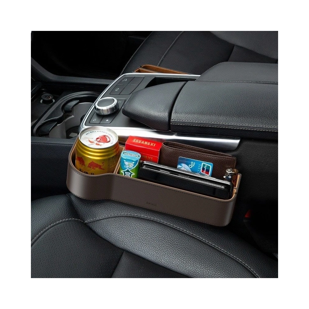 Organizer samochodowy Baseus Elegant Car Storage Box, skórzany (brązowy)