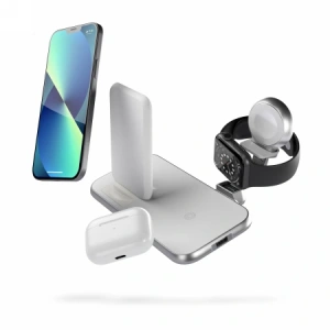 Kup Stánek pro nabíjení ZENS Aluminium 4w1 bezdrátová nabíječka 45W bílá - ZENS32 - {ean13} - Sklep Home Screen