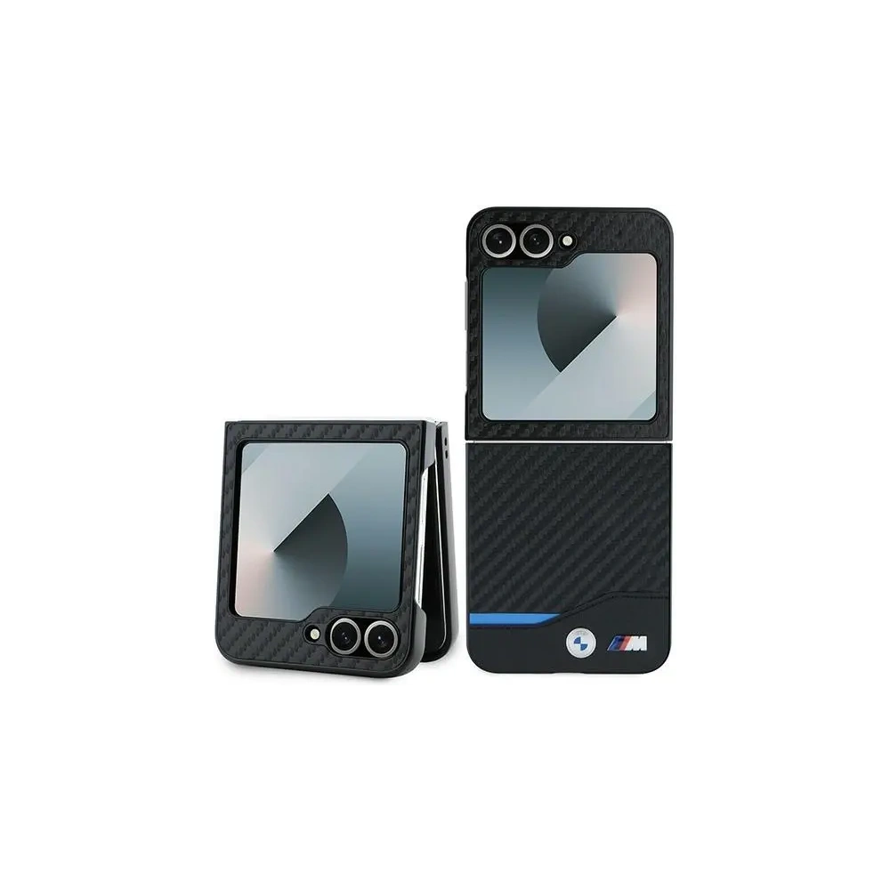 Etui BMW BMHCZF622NBCK Samsung Galaxy Z Flip6 hardcase Carbon Blue Line czarny/black - Galaxy Z Flip 6 - BMW