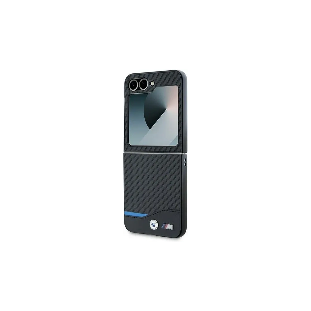 Etui BMW BMHCZF622NBCK Samsung Galaxy Z Flip6 hardcase Carbon Blue Line czarny/black - Galaxy Z Flip 6 - BMW