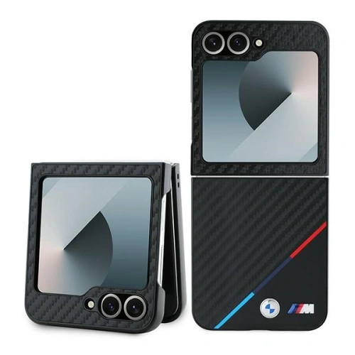 Kup BMW Samsung Carcasă BMHCZF623PUDTK Galaxy Z Flip6 hardcase Carbon Tricolor negru/negru - BMW683 - {ean13} - Sklep Home Screen