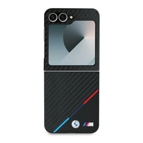 Kup BMW Samsung Carcasă BMHCZF623PUDTK Galaxy Z Flip6 hardcase Carbon Tricolor negru/negru - BMW683 - {ean13} - Sklep Home Screen
