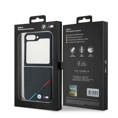 Kup BMW Samsung Carcasă BMHCZF623PUDTK Galaxy Z Flip6 hardcase Carbon Tricolor negru/negru - BMW683 - {ean13} - Sklep Home Screen