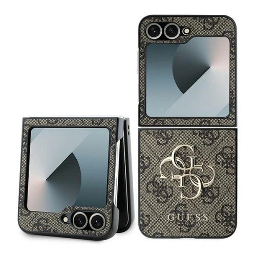 Kup Guess Samsung Tasche GUHCZF64GMGBR Galaxy Z Flip6 Leder 4G Metall Logo braun/braun - GUE3434 - {ean13} - Sklep Home Screen