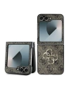 Guess Samsung Tasche GUHCZF64GMGBR Galaxy Z Flip6 Leder 4G Metall Logo braun/braun - Galaxy Z Flip 6 - Guess