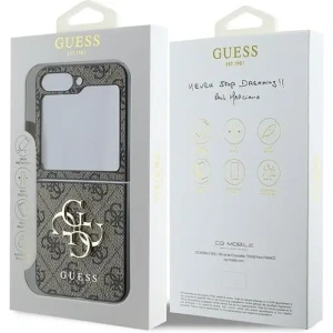Case Guess GUHCZF64GMGBR Samsung Galaxy Z Flip6 Leather 4G Metal Logo brown/brown - Galaxy Z Flip 6 - Guess