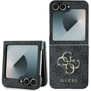 Kup Etui Guess GUHCZF64GMGGR Samsung Galaxy Z Flip6 Leather 4G Metal Logo czarny/black - GUE3435 - {ean13} - Sklep Home Screen