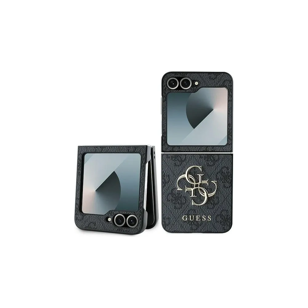 Etui Guess GUHCZF64GMGGR Samsung Galaxy Z Flip6 Leather 4G Metal Logo czarny/black - Galaxy Z Flip 6 - Guess