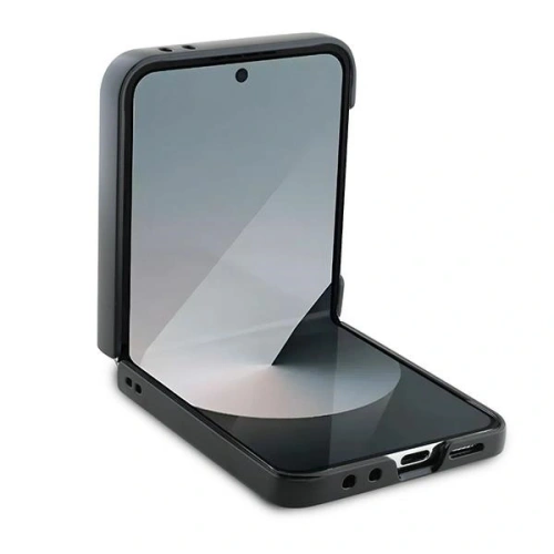Kup Etui Guess GUHCZF64GMGGR Samsung Galaxy Z Flip6 kůže 4G kovové logo černá/black - GUE3435 - {ean13} - Sklep Home Screen