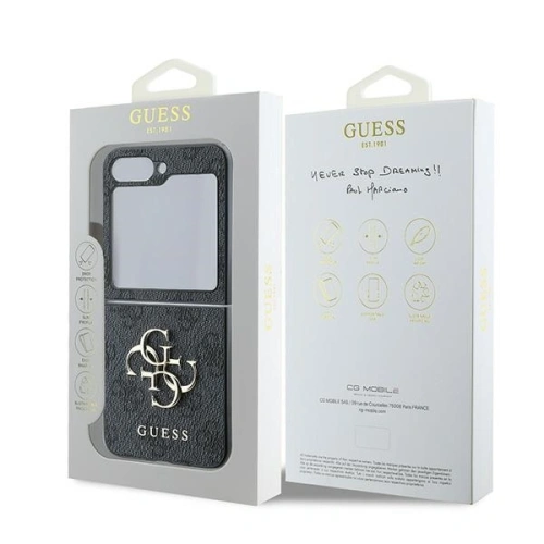 Kup Guess Samsung Tasche GUHCZF64GMGGR Galaxy Z Flip6 Leder 4G Metall Logo schwarz/schwarz - GUE3435 - {ean13} - Sklep Home Screen