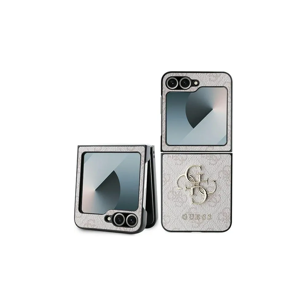 Etui Guess GUHCZF64GMGPI Samsung Galaxy Z Flip6 Leather 4G Metal Logo różowy/pink - Galaxy Z Flip 6 - Guess