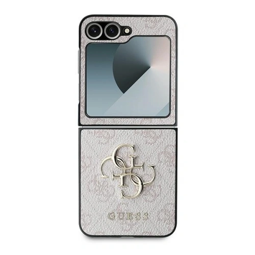Kup Etui Guess GUHCZF64GMGPI Samsung Galaxy Z Flip6 Leather 4G Metal Logo różowy/pink - GUE3436 - {ean13} - Sklep Home Screen