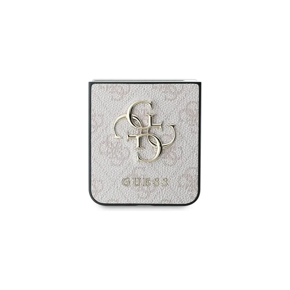 Etui Guess GUHCZF64GMGPI Samsung Galaxy Z Flip6 Leather 4G Metal Logo różowy/pink - Galaxy Z Flip 6 - Guess