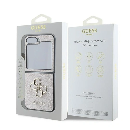 Kup Guess Samsung Tasche GUHCZF64GMGPI Galaxy Z Flip6 Leder 4G Metall Logo rosa/rosa - GUE3436 - {ean13} - Sklep Home Screen