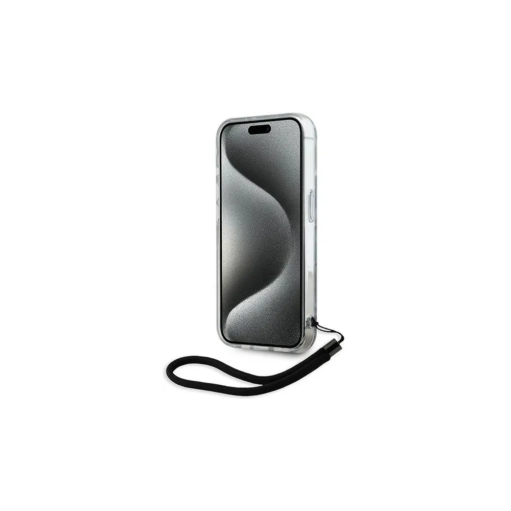 Etui Karl Lagerfeld KLHCP15XHZBPKCCU Apple iPhone 15 Pro Max Zebra With Cord fioletowy/purple - iPhone 15 Pro Max - Karl Lagerfeld