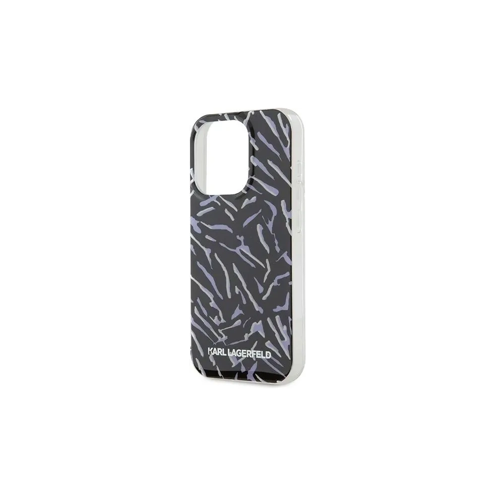 Etui Karl Lagerfeld KLHCP15XHZBPKCCU Apple iPhone 15 Pro Max Zebra With Cord fioletowy/purple - iPhone 15 Pro Max - Karl Lagerfeld