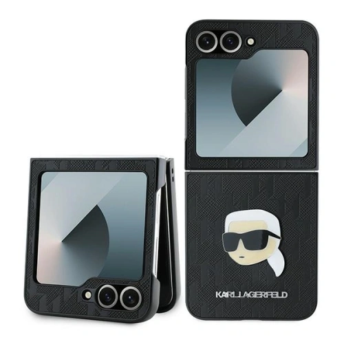 Kup Karl Lagerfeld Samsung Tasche KLHCZF6PGKSKIHK Galaxy Z Flip6 Saffiano Monogram schwarz/schwarz - KLD2130 - {ean13} - Sklep Home Screen