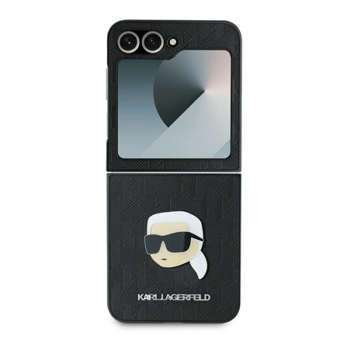 Kup Karl Lagerfeld Samsung Tasche KLHCZF6PGKSKIHK Galaxy Z Flip6 Saffiano Monogram schwarz/schwarz - KLD2130 - {ean13} - Sklep Home Screen
