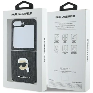 Kup Etui Karl Lagerfeld KLHCZF6PGKSKIHK Samsung Galaxy Z Flip6 Saffiano Monogram czarny/black - KLD2130 - {ean13} - Sklep Home Screen