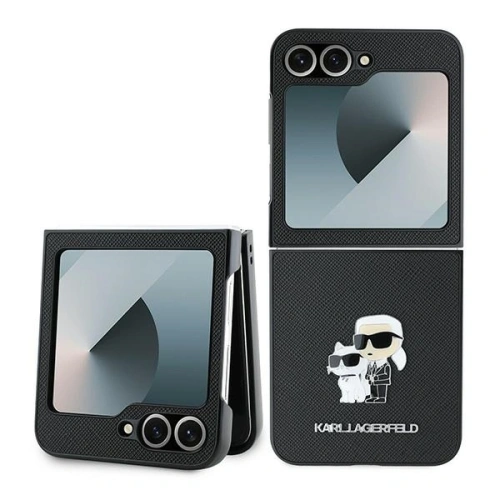 Kup Karl Lagerfeld Samsung Husă KLHCZF6SAPKCNPK Galaxy Z Flip6 Saffiano Metal Pin negru/negru - KLD2131 - {ean13} - Sklep Home Screen