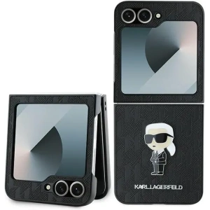 Kup Etui Karl Lagerfeld KLHCZF6SAPKINPK Samsung Galaxy Z Flip6 Saffiano Monogram Ikonik Pin czarny/black - KLD2132 - {ean13} - Sklep Home Screen