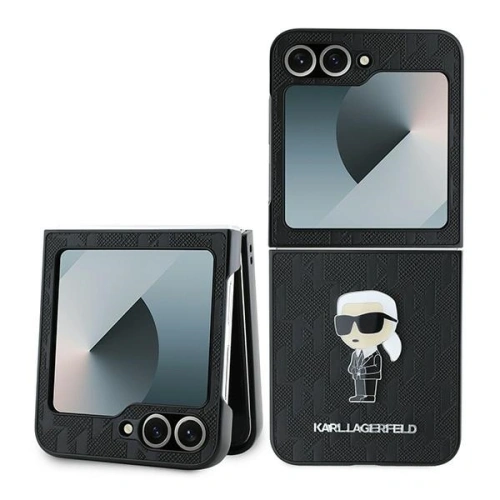 Kup Karl Lagerfeld Samsung Husă KLHCZF6SAPKINPK Galaxy Z Flip6 Saffiano Monogram Iconik Pin negru/negru - KLD2132 - {ean13} - Sklep Home Screen
