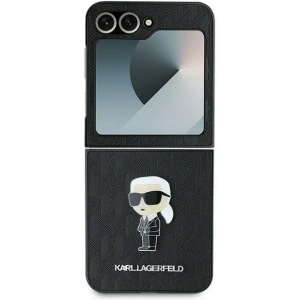 Kup Etui Karl Lagerfeld KLHCZF6SAPKINPK Samsung Galaxy Z Flip6 Saffiano Monogram Ikonik Pin czarny/black - KLD2132 - {ean13} - Sklep Home Screen