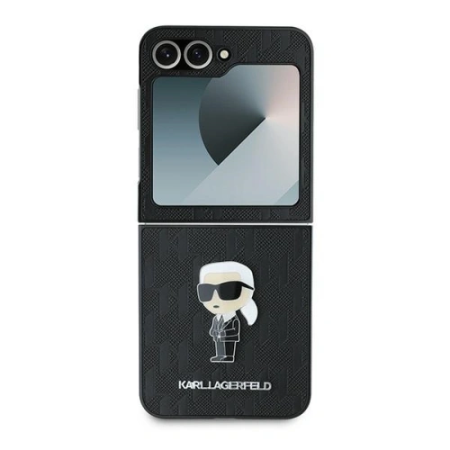 Kup Karl Lagerfeld Samsung Husă KLHCZF6SAPKINPK Galaxy Z Flip6 Saffiano Monogram Iconik Pin negru/negru - KLD2132 - {ean13} - Sklep Home Screen