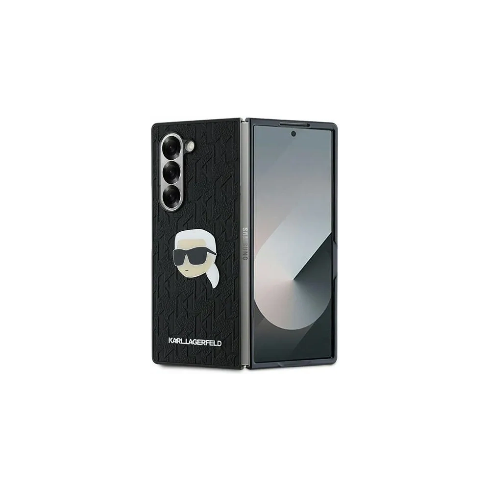 Etui Karl Lagerfeld KLHCZFD6PGKSKIHK Samsung Galaxy Z Fold6 Saffiano Monogram Head Pin czarny/black - Galaxy Z Fold 6 - Karl Lagerfeld