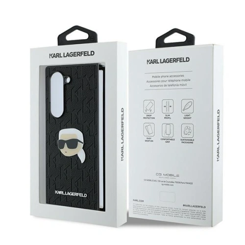 Kup Etui Karl Lagerfeld KLHCZFD6PGKSKIHK Samsung Galaxy Z Fold6 Saffiano Monogram Head Pin czarny/black - KLD2133 - {ean13} - Sklep Home Screen
