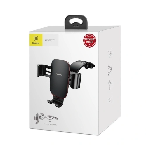Kup Suport auto gravitațional Baseus Metal Age pentru bord (negru) - BSU866BLK - {ean13} - Sklep Home Screen