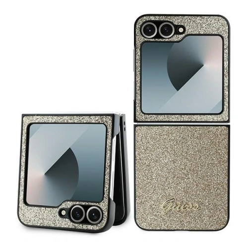 Buy Case Guess GUHCZF6HGGSHD Samsung Galaxy Z Flip6 4G Glitter Script gold - GUE3439 - {ean13} - Home Screen Store Europe