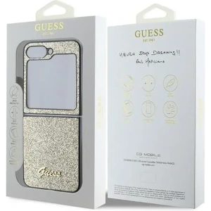 Kup Etui Guess GUHCZF6HGGSHD Samsung Galaxy Z Flip6 4G Glitter Script arany - GUE3439 - {ean13} - Sklep Home Screen