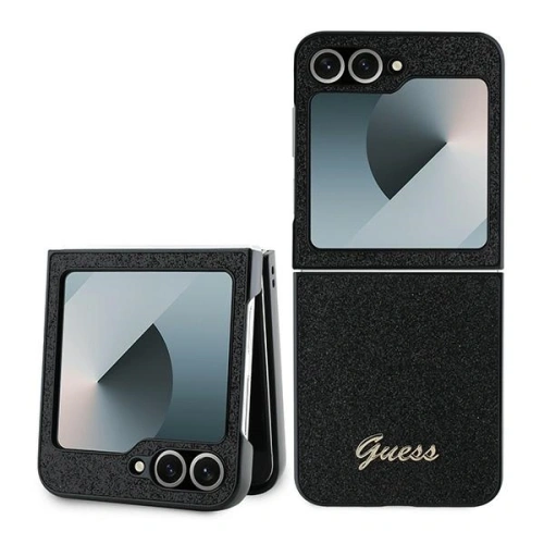 Buy Case Guess GUHCZF6HGGSHK Samsung Galaxy Z Flip6 4G Glitter Script black - GUE3440 - {ean13} - Home Screen Store Europe
