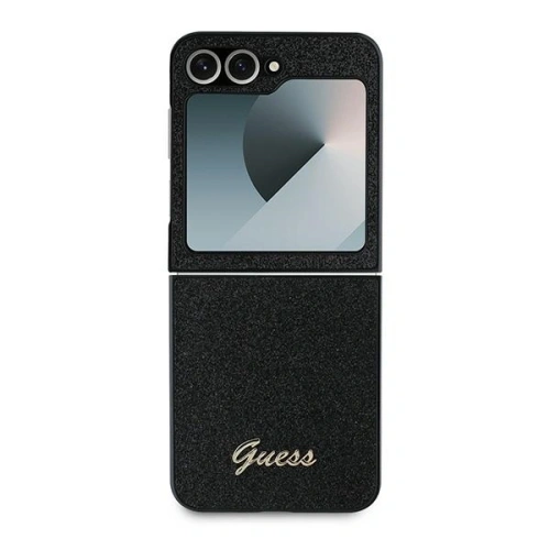 Buy Case Guess GUHCZF6HGGSHK Samsung Galaxy Z Flip6 4G Glitter Script black - GUE3440 - {ean13} - Home Screen Store Europe