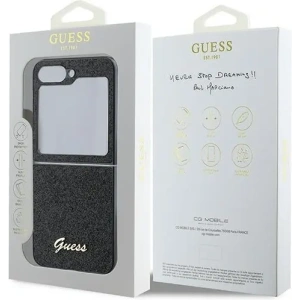 Kup Etui Guess GUHCZF6HGGSHK Samsung Galaxy Z Flip6 4G Glitter Script czarny - GUE3440 - {ean13} - Sklep Home Screen
