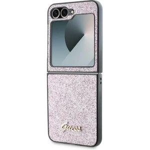 Kup Etui Guess GUHCZF6HGGSHP Samsung Galaxy Z Flip6 4G Glitter Script różowy - GUE3441 - {ean13} - Sklep Home Screen